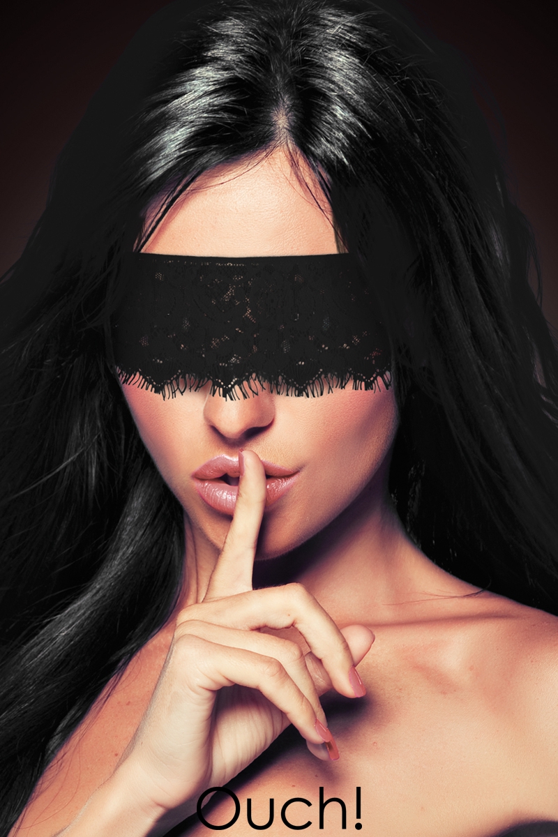 Bandeau mystère en dentelle - Noir